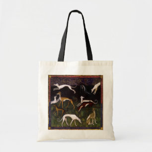 Bolsa Tote Galgos medievais nas madeiras profundas