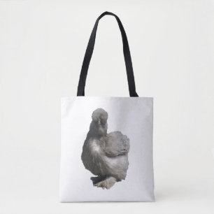Bolsa Tote Galinha azul de Silkie da raça rara macia bonito