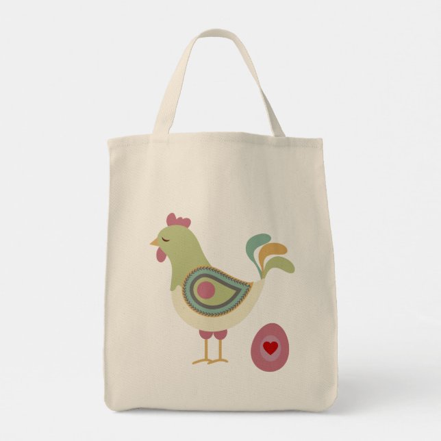 Bolsa Tote Galinha Cuta E Ovo (Verso)