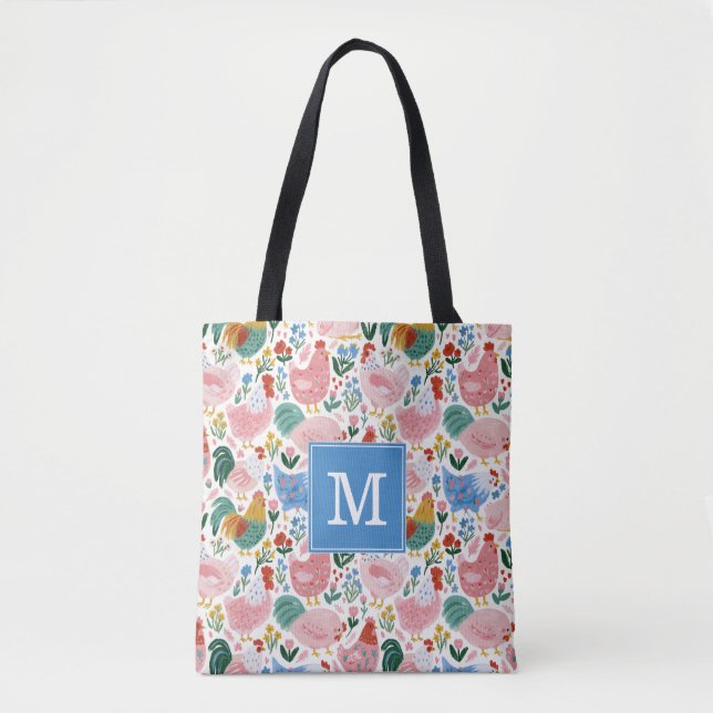 Bolsa Tote Galinhas Caprichosas (Frente)