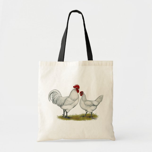 Bolsa Tote Galinhas de Pé Azul (Frente)