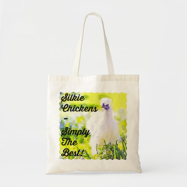 Bolsa Tote Galinhas de Silkie - simplesmente o melhor! (Frente)