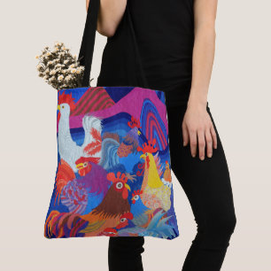 Bolsa Tote Galinhas e Galos