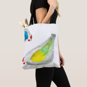 Bolsa Tote Galininhas fofas aquarela