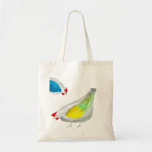 Bolsa Tote Galininhas fofas aquarela