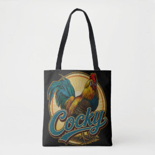 Bolsa Tote Galo Arrogante Casa de Fazenda Vintage