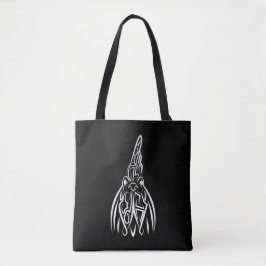 Bolsa Tote Galo Tribal Negro e Branco