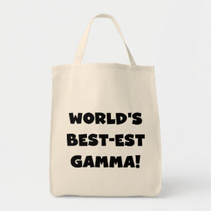 Bolsa Tote Gama do Melhor-est do mundo preto e branco