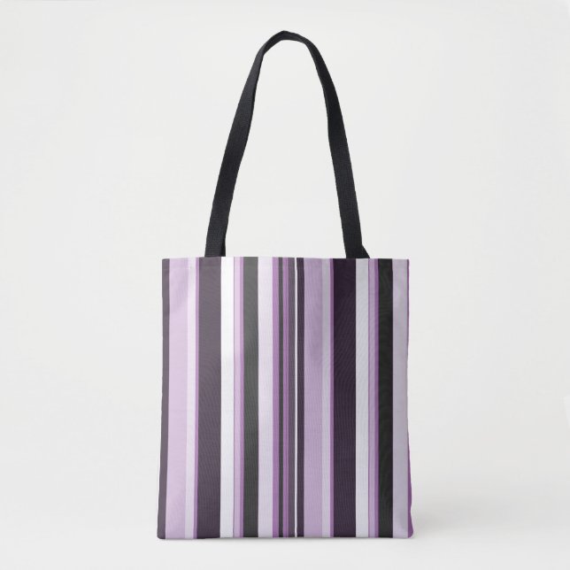 Bolsa Tote Gamas Verticais Contemporâneas Lilac Eficazes (Frente)