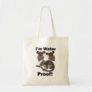 Bolsa Tote Gambá de Água Eu Sou à Prova d'Água Engraçado