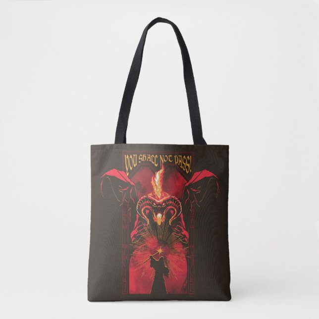 Bolsa Tote GANDALF™ Vs Balrog "You Shall Not Pass" Graphic (Frente)