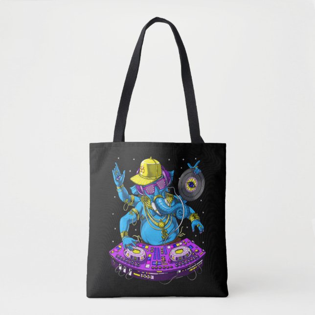 Bolsa Tote Ganesha Music DJ (Frente)