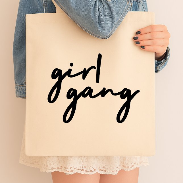 Bolsa Tote Gang Garota | Moça Cute Poder Moderno Feminismo (Criador carregado)