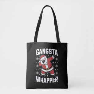 Bolsa Tote Gangsta Wrapper Funny Dabbing Papai noel Natal