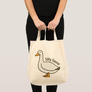Bolsa Tote Ganso Bobo Desenho Animado Divertido