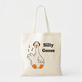 Bolsa Tote Ganso Bobo Usando Fones de Ouvido – Ganso Engraçad
