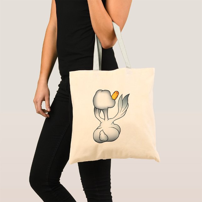 Bolsa Tote Ganso Branco Por Trás Passarinho Bobo (Criador carregado)