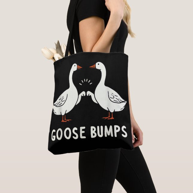 Bolsa Tote Ganso Casal Funny Goose Bumps Sarcástico Goose Lov (Close Up)