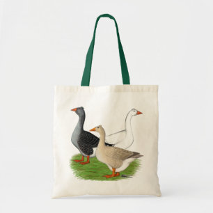 Bolsa Tote Gansos: Trio Tufted