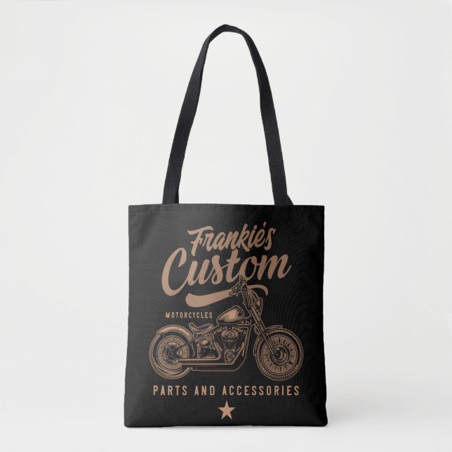 Bolsa Tote Garagem personalizada de motocicleta personalizada (Frente)