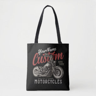 Bolsa Tote Garagem Personalizada do Biker Cruiser de Motocicl