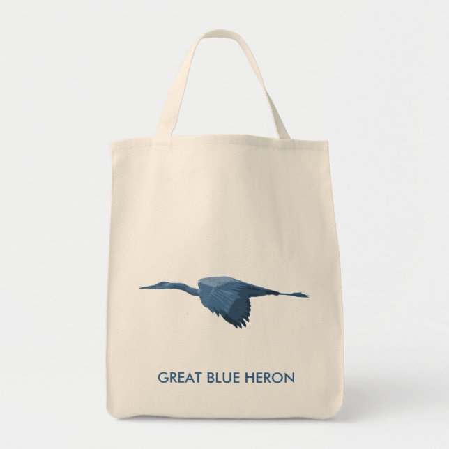 BOLSA TOTE GARÇA-REAL DE GRANDE AZUL (Frente)