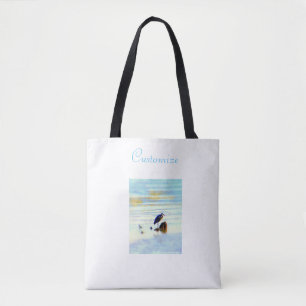 Bolsa Tote garça-real de grande azul