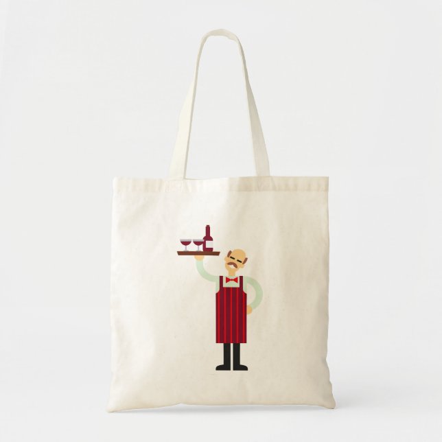 Bolsa Tote Garçom com Vinho (Frente)