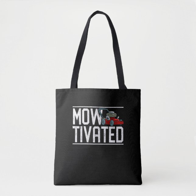 Bolsa Tote Garçom Engraçado Lâmpada do Presente Mower Grass. (Frente)