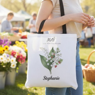 Bolsa Tote Garden Lily of the Valley–May Birth Month