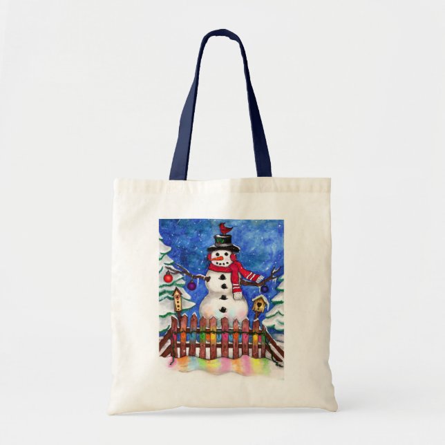 Bolsa Tote Garden Snowman (Frente)