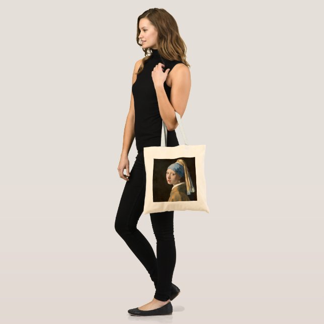Bolsa Tote Garota com brinco de pérola   (Frente (modelo))