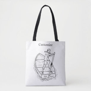 Bolsa Tote Garota com Escultor de Energia do Barco Thunder_Co