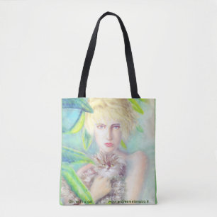 Bolsa Tote Garota com gato