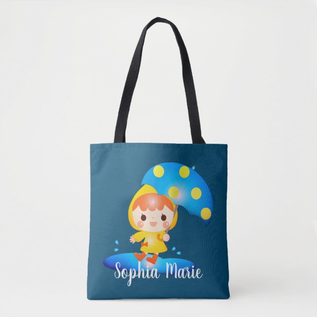 Bolsa Tote Garota Dançando Sob A Chuva (Frente)