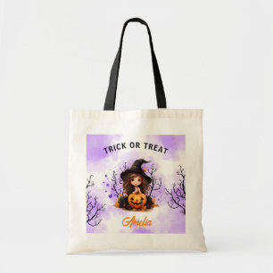 Bolsa Tote Garota das Halloween - Docinho de Bruxa Bonito