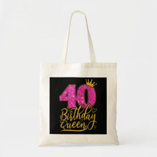 Bolsa Tote Garota de 40 anos aniversário de 40 anos da Rainha