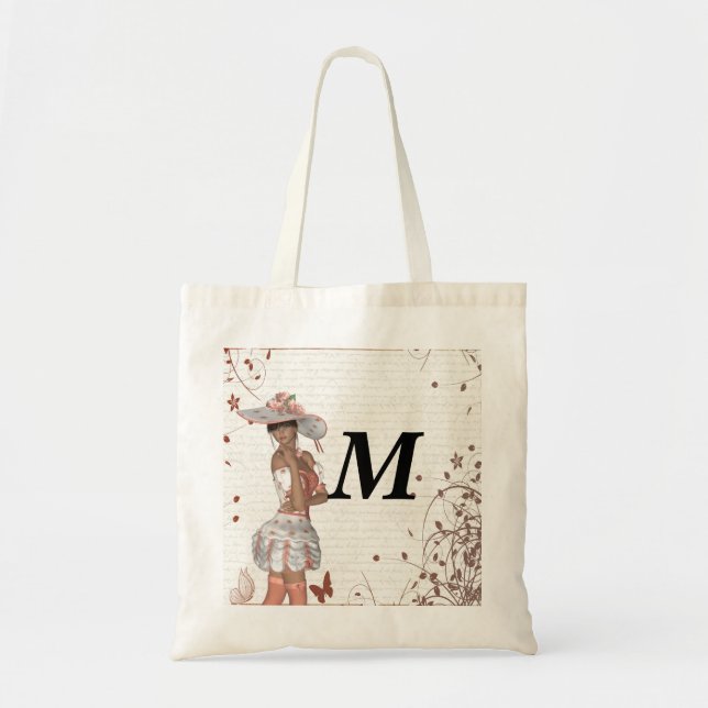 Bolsa Tote Garota de chapéu de verão (Frente)