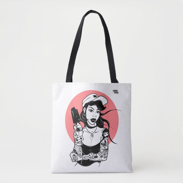 BOLSA TOTE GAROTA DE SORVETE TATUADA (Frente)