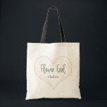 Bolsa Tote Garota Elegante Rosa Geométrica Dourada de Flor Ch<br><div class="desc">Saco simples e na moda,  com eterno escrito à mão,  com dentro a estrutura cardíaca geométrica de rosa. O presente perfeito para casamentos e favores de noiva. Pode ser personalizado com o nome da sua florista.</div>