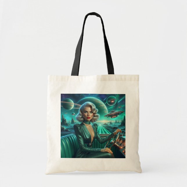 Bolsa Tote Garota Espacial Retro (Frente)