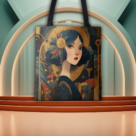 Bolsa Tote Garota Flapper Art Déco dos Anos 1920