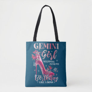 Bolsa Tote Garota Gemini Entrando No Meu Aniversário Como Um