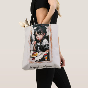 Bolsa Tote Garota kawaii bonita... você é a ketchup em meu fr