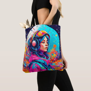 Bolsa Tote Garota Lunar Colorida
