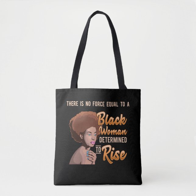 Bolsa Tote Garota Negra Rainha Africana Magia Determinada A S (Frente)