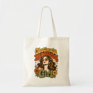 Bolsa Tote Garota Obstinada e Teimosa Retro Groovy Feminista