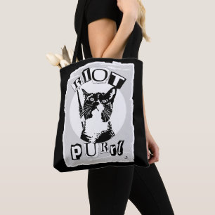 Bolsa Tote Garota Riot Purrul Vibes Épicas de Punk Design de