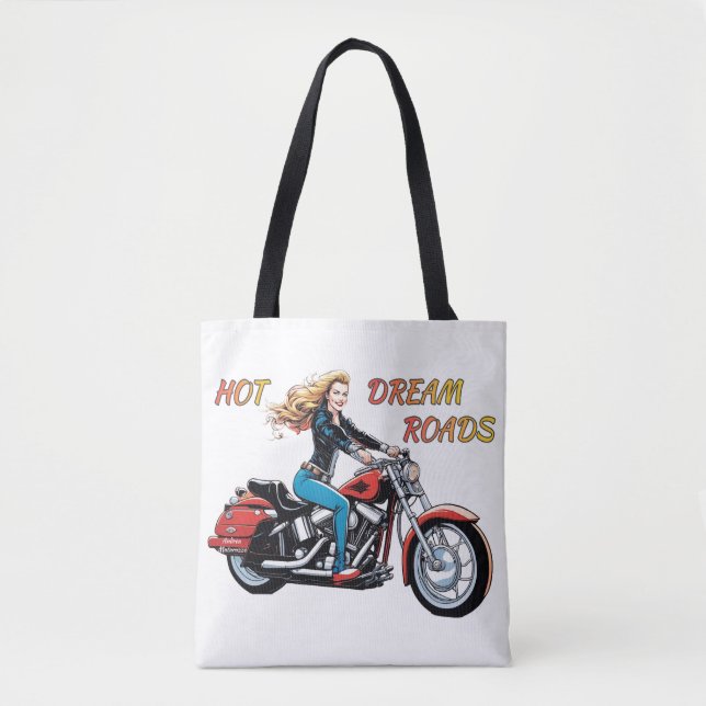 Bolsa Tote Garota Sonhos Quentes Estradas (Frente)