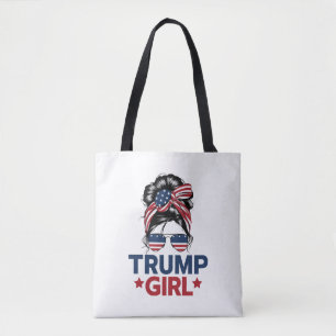 Bolsa Tote Garota Trump Coque Desgrenhado Trump 2024 Eleição